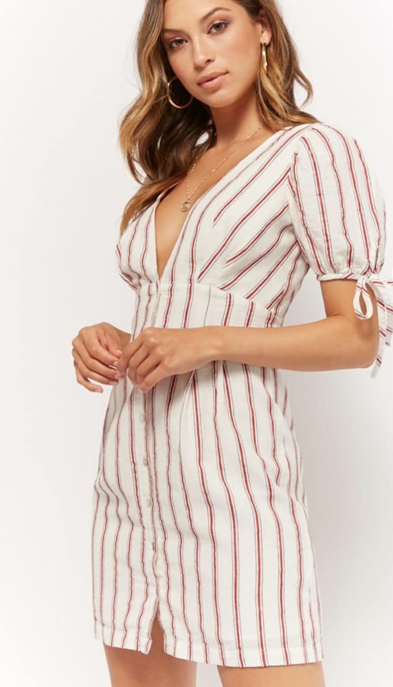 Forever21 button up with sleeves dress